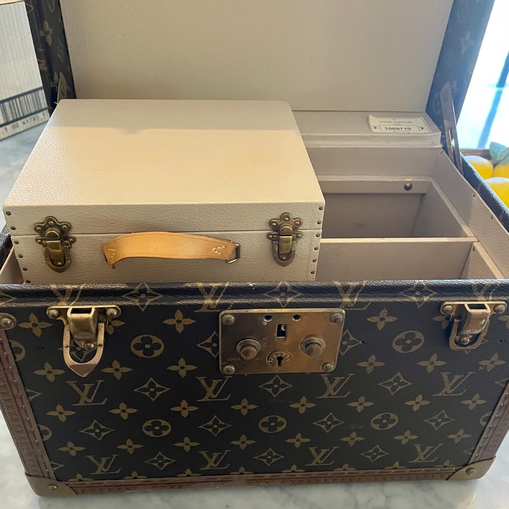 LV tote with tray